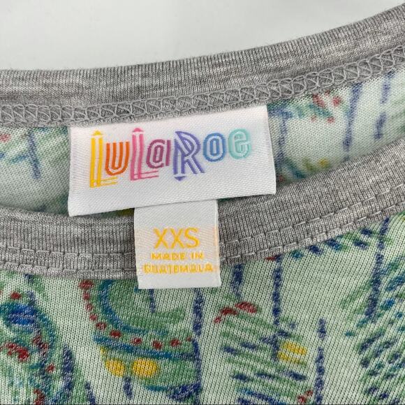 Lularoe Randy T Shirt Raglan Womens Baseball Tee Abstract Green XXS NEW - Picture 4 of 7